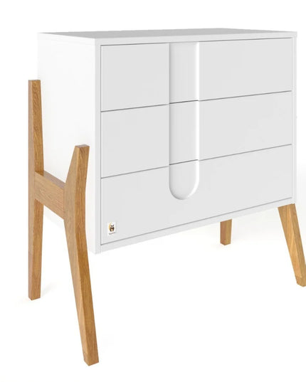 YappyIcon Commode zonder Aankleedblad – Wit/Eikenhout