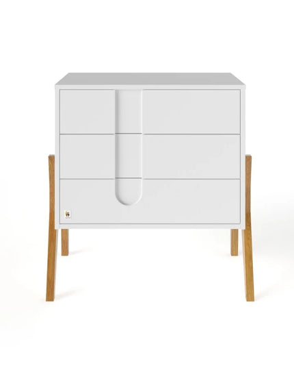 YappyIcon Commode zonder Aankleedblad – Wit/Eikenhout