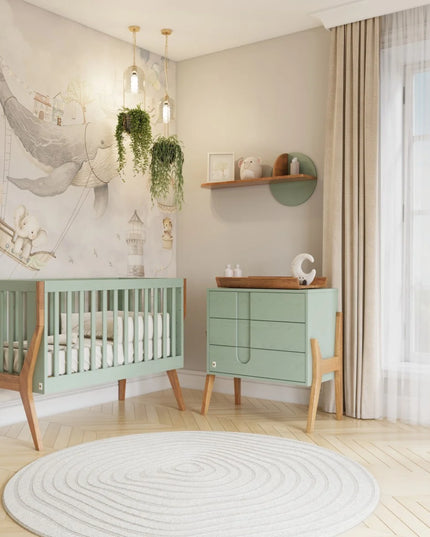 YappyIcon Babybedje / Ledikant – Saliegroen (120x60 cm)