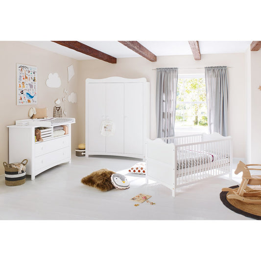 Startset 'Florentina' extra breed groot3 delen: ledikant, extra brede commode, grote kledingkast