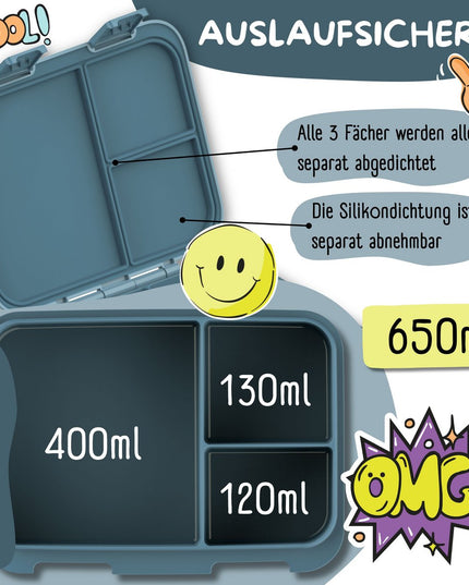 Nachhaltige Bento-Lunchbox COMPACT – mit Fächern, auslaufsicher, BPA-frei – für Hunde und Katzen