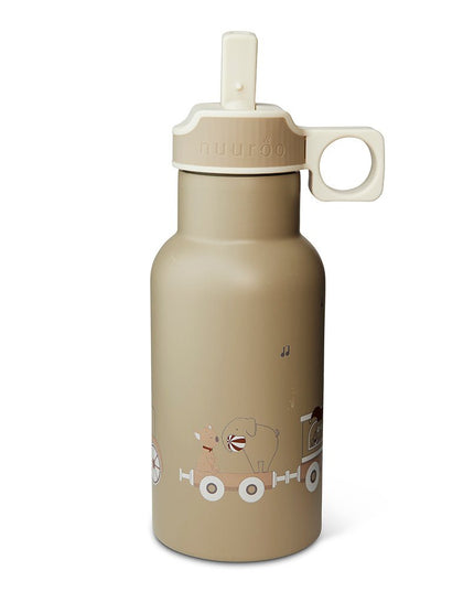Nuuroo Juno Bidon – 350 ml, RVS Waterfles met Activiteitsdeksel, Kleur Carnavalstrein