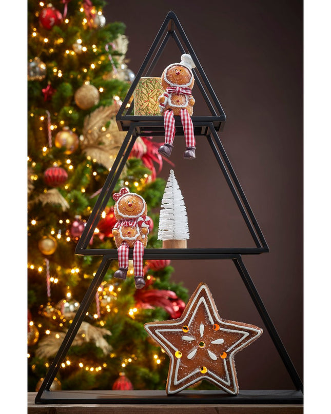 Decoratie Etagère Boom - 3 laags - L50 x B14 x H71 cm - Metaal - Zwart