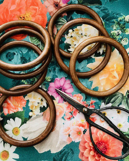 Luna-Leena tas bloem groen - katoen - handgemaakt in Nepal