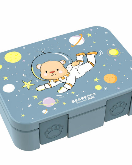 Sustainable Bento Lunch Box - with compartments, leak-proof, BPA-free - bear blue