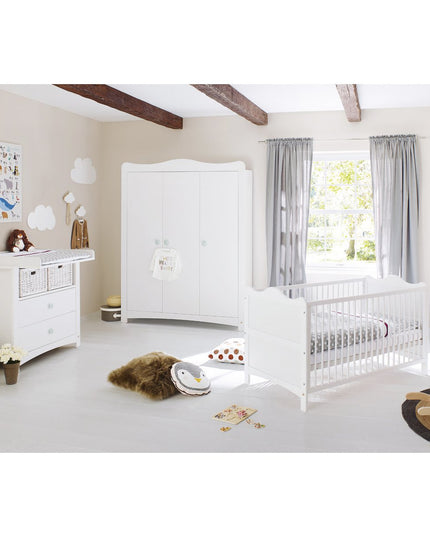 Startset 'Florentina' breed groot3 delen: ledikant, brede commode, grote kledingkast