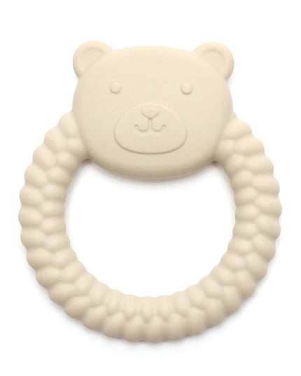 BEAR | Soft Silicone Teething Toy | SAND  | Bijtring
