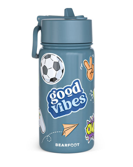 Thermo children's drinking bottle stainless steel - water bottle - thermo - purple sticker
