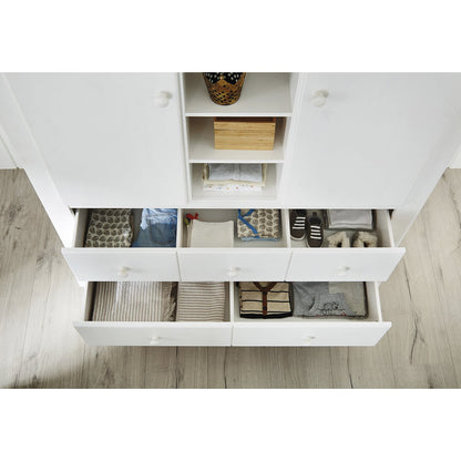 Startset 'Pino' breed groot3 delen: ledikant, brede commode, grote kledingkast