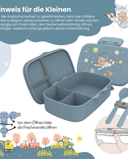 Lunchbox für Kinder mit Fächern, leicht und auslaufsicher - Bier