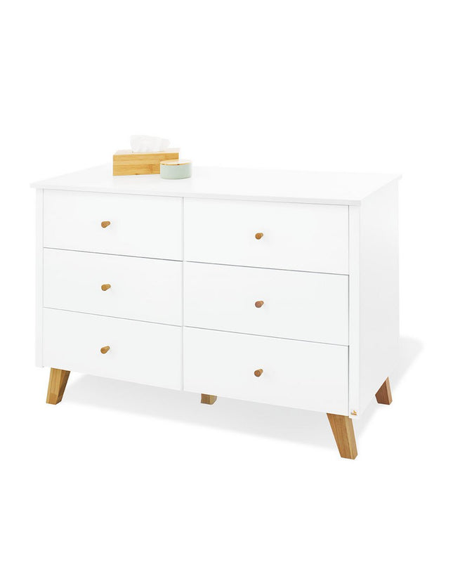 Startset 'Hilda & Pan' extra breed, wit
2 delen: huisbed, extra brede commode