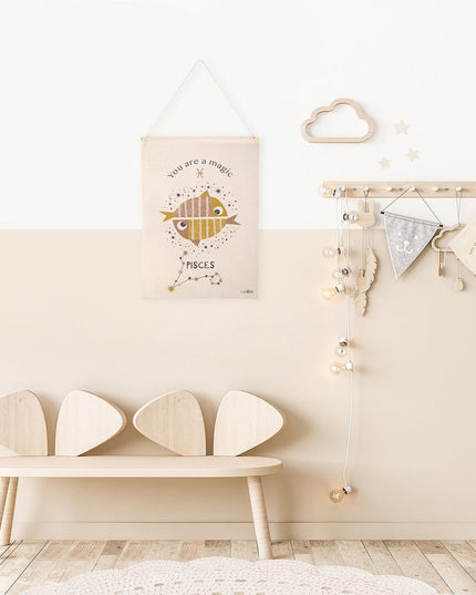 KLEINE VISSEN kindermuurkunst sterrenbeeld vis - Wanddecoratie