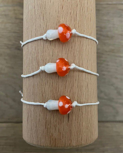 Luna-Leena kinderarmband paddestoel oranje - handgemaakt in Nepal (kopie)