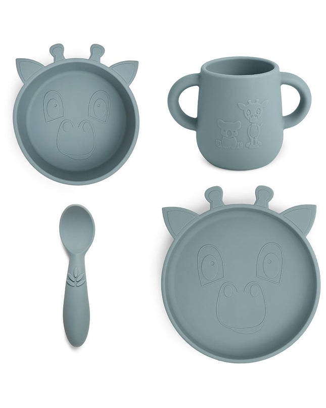 Lykke siliconen dinerset 4-pack Giraffe