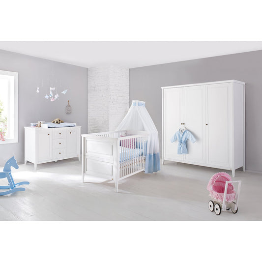 Startsett 'Smilla' extra breed groot3 delen: ledikant, extra brede commode, grote kledingkast