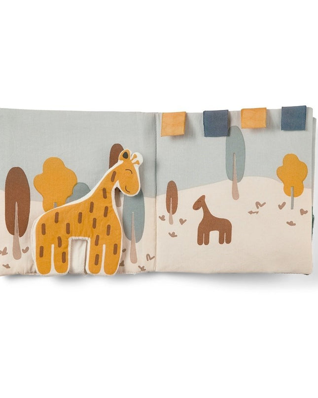 Bora activiteitenspeelgoed Pop-up Stoffen Boek – 100% Biologisch Katoen, Multi, 15×15 cm