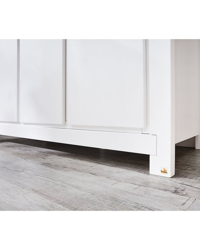 Startset 'Milk' extra breed groot, incl. wandplank4 delen: ledikant, extra brede commode, grote kledingkast, wandplank