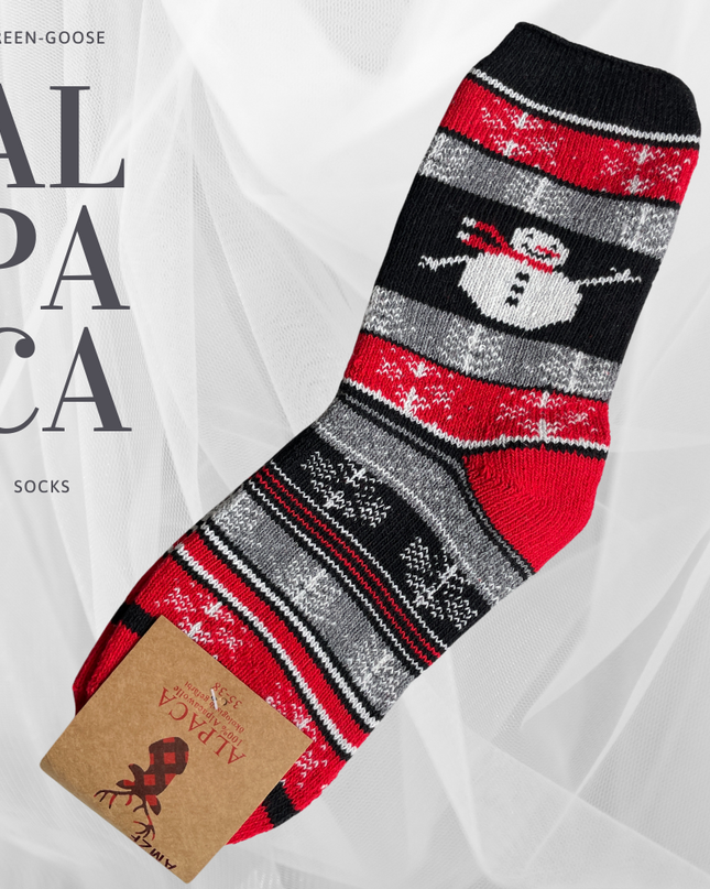 green-goose Alpaca Damessokken - 2 Paar - Kerst - 95% - dames - kerst 2025