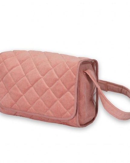 Poppen Verzorgingstas corduroy roze