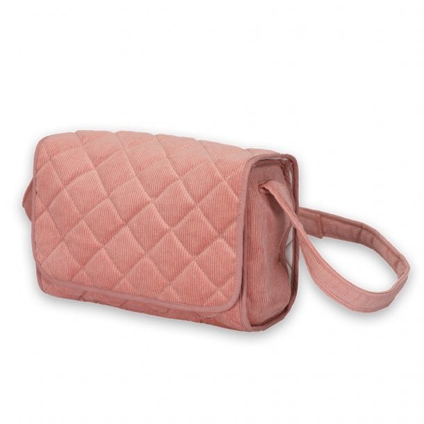 Poppen Verzorgingstas corduroy roze