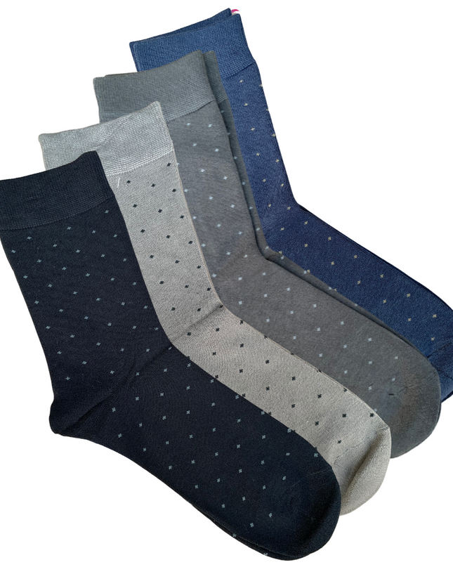 green-goose Bamboe Herensokken - 4 Paar - Stippen - 85% Bamboe - heren