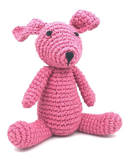 Luna-Leena konijn/konijn roze knuffel  - katoen - handgehaakt in Nepal