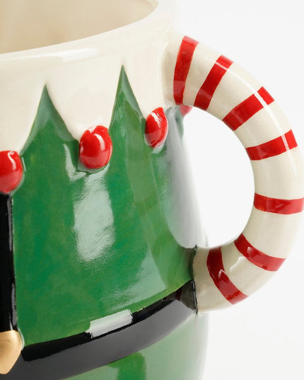 Funny Bloempot - L28 x B19 x H17 cm - Dolomiet - Groen kerst 2025