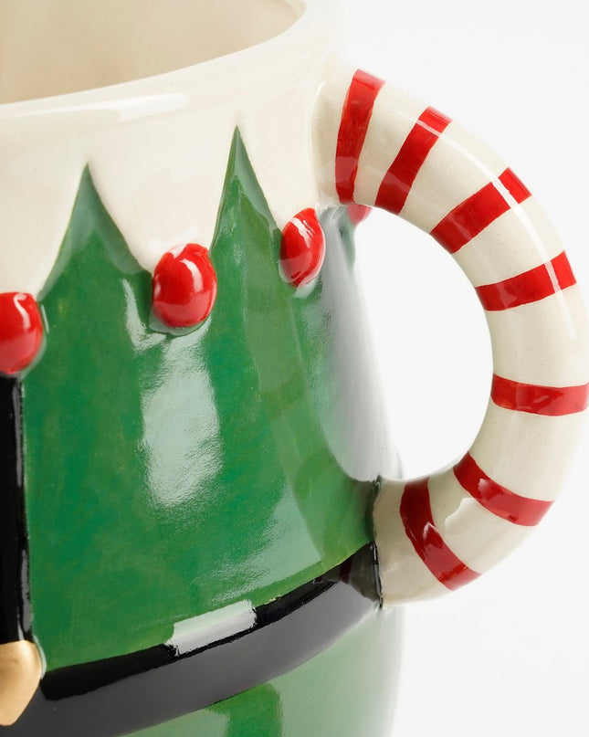 Funny Bloempot - L28 x B19 x H17 cm - Dolomiet - Groen kerst 2025