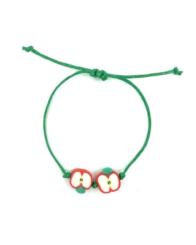 Luna-Leena kinderarmband appelgroen - handgemaakt in Nepal