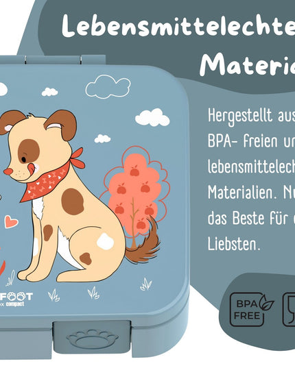 Nachhaltige Bento-Lunchbox COMPACT – mit Fächern, auslaufsicher, BPA-frei – für Hunde und Katzen