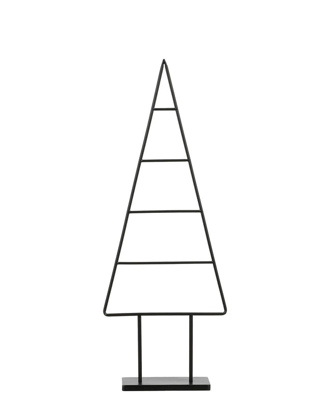 Decoratie Kerstboom - L34 x B12 x H90 cm - IJzer - Zwart