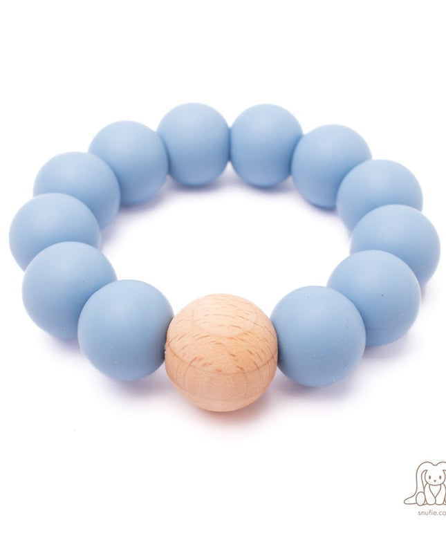 Baby siliconen bijtring | KRALEN Baby Blauw