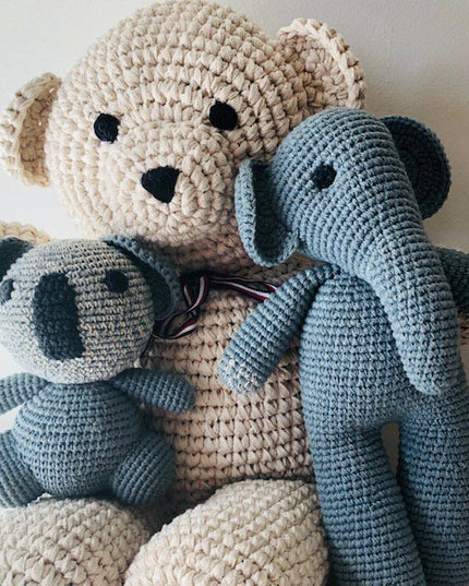 Luna-Leena koala Tommy knuffel - biologisch katoen - handgehaakt in Nepal