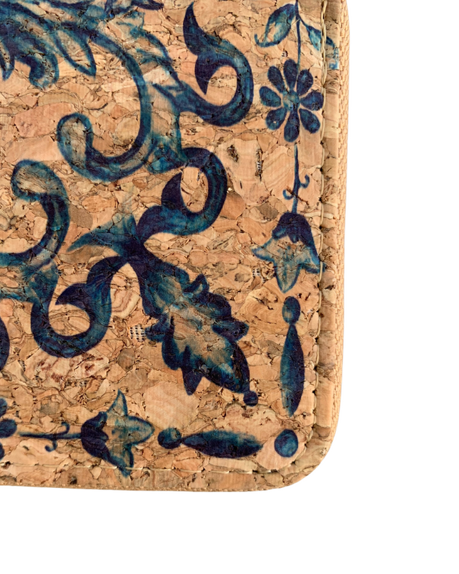 green-goose Kurk Dames Portemonnee - Delfts Blauw