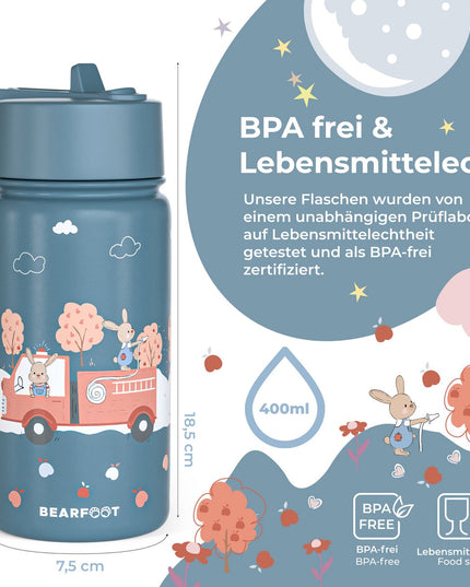 Thermo children's drinking bottle stainless steel - water bottle - thermo - Fire brigade