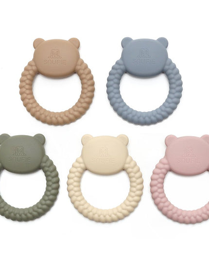 BEAR | Soft Silicone Teething Toy | SAND  | Bijtring