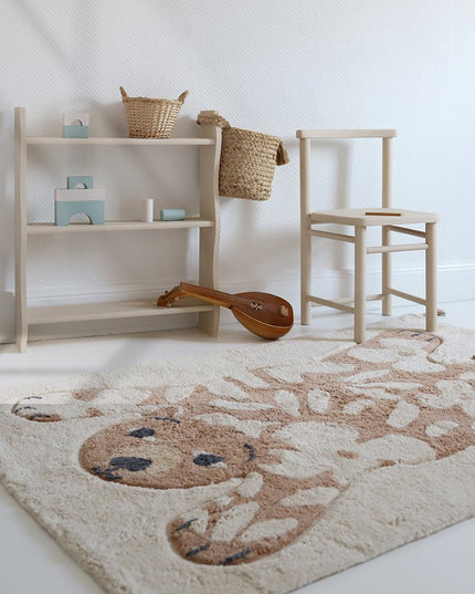 Flowerbear – Wasbaar katoenen vloerkleed voor kinderen