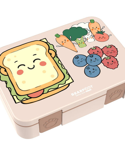 Sustainable Bento lunchbox COMPACT - with compartments, leak-proof, BPA-free - Sandwich Brown