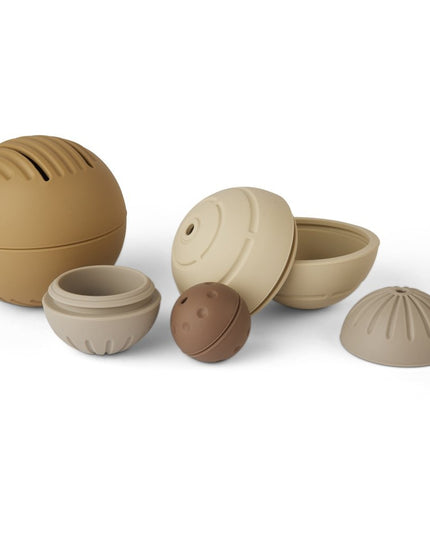 Neo silicone balls 4 pcs. - brown mix