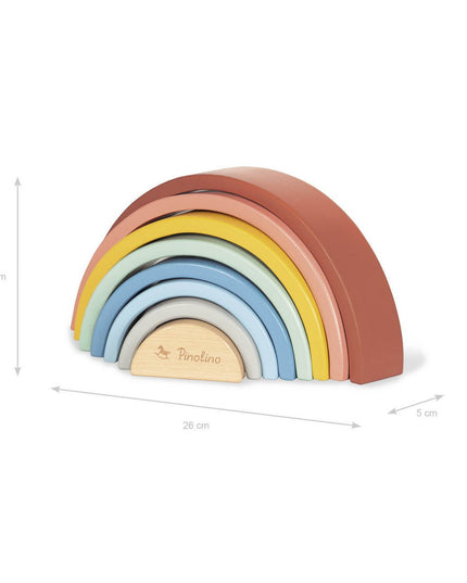 Houten regenboog 'Ruby' stapeltoren