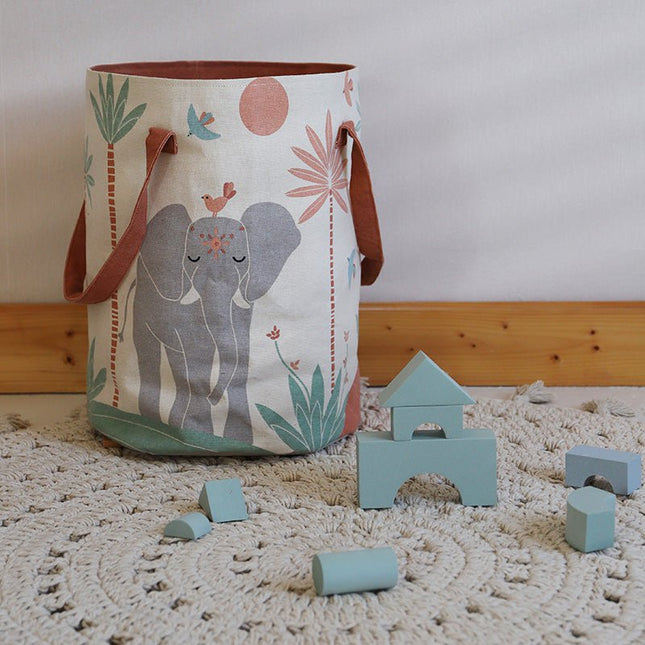 Malena – OEKO-TEX Katoenen Kinderopbergmand (Ø 30 × H 40 cm)