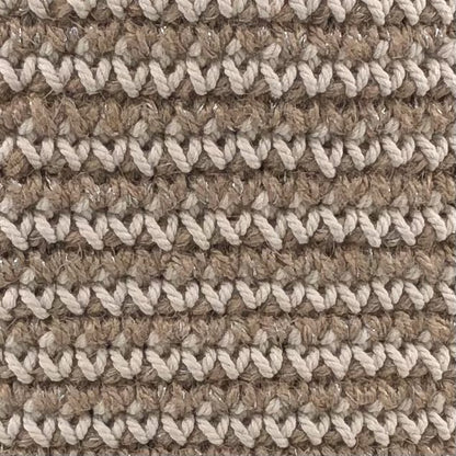 Luna -Leena opbergmand  High met Off White Stripes - Jute & Cotton - H30cm - Hand Crochet in Nepal