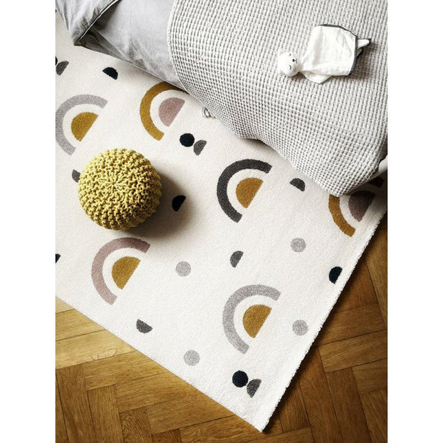 MERY Kinder Vloerkleed – Geometrisch Design, Regenboogkleuren