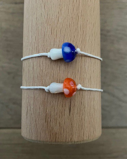 Luna-Leena kinderarmband paddestoel oranje - handgemaakt in Nepal (kopie)