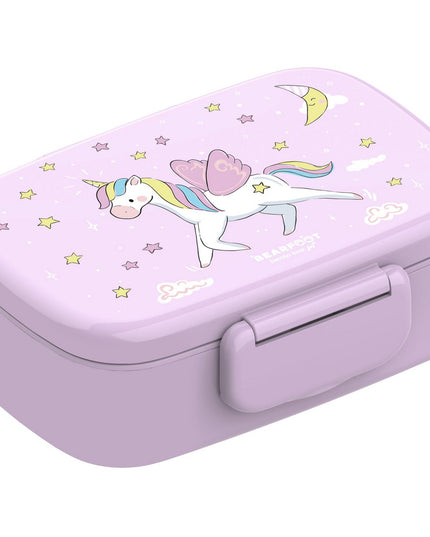 Children's lunch box with compartments, light and leak-proof - Unicorn