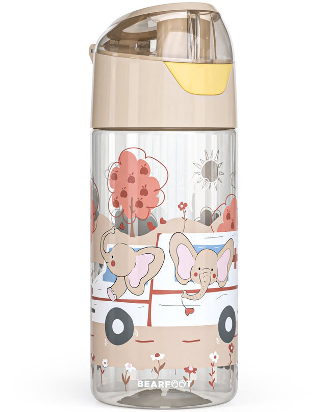 Children's water bottle, lightweight water bottle - elephants