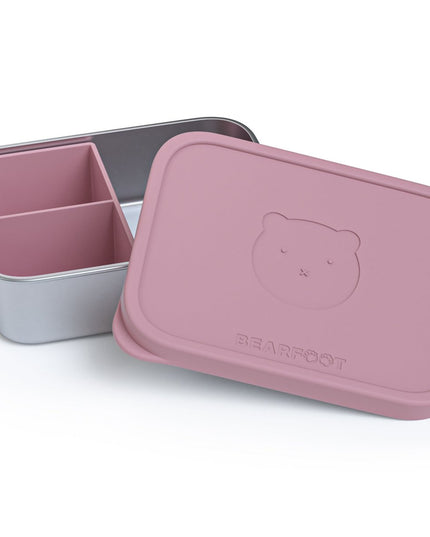 Lunchbox für Kinder aus Edelstahl mit Silikoneinsatz – rosa