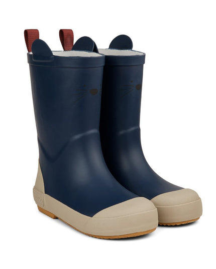 Anton dierenprint rubberboots rubberen regenlaarzen -Black Iris