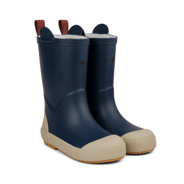 Anton dierenprint rubberboots rubberen regenlaarzen -Black Iris