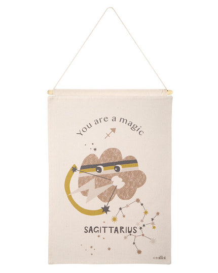 Kleine Boogschutter Muurdecoratie wanddecoratie – Baby Astro Stijl, 40x50 cm